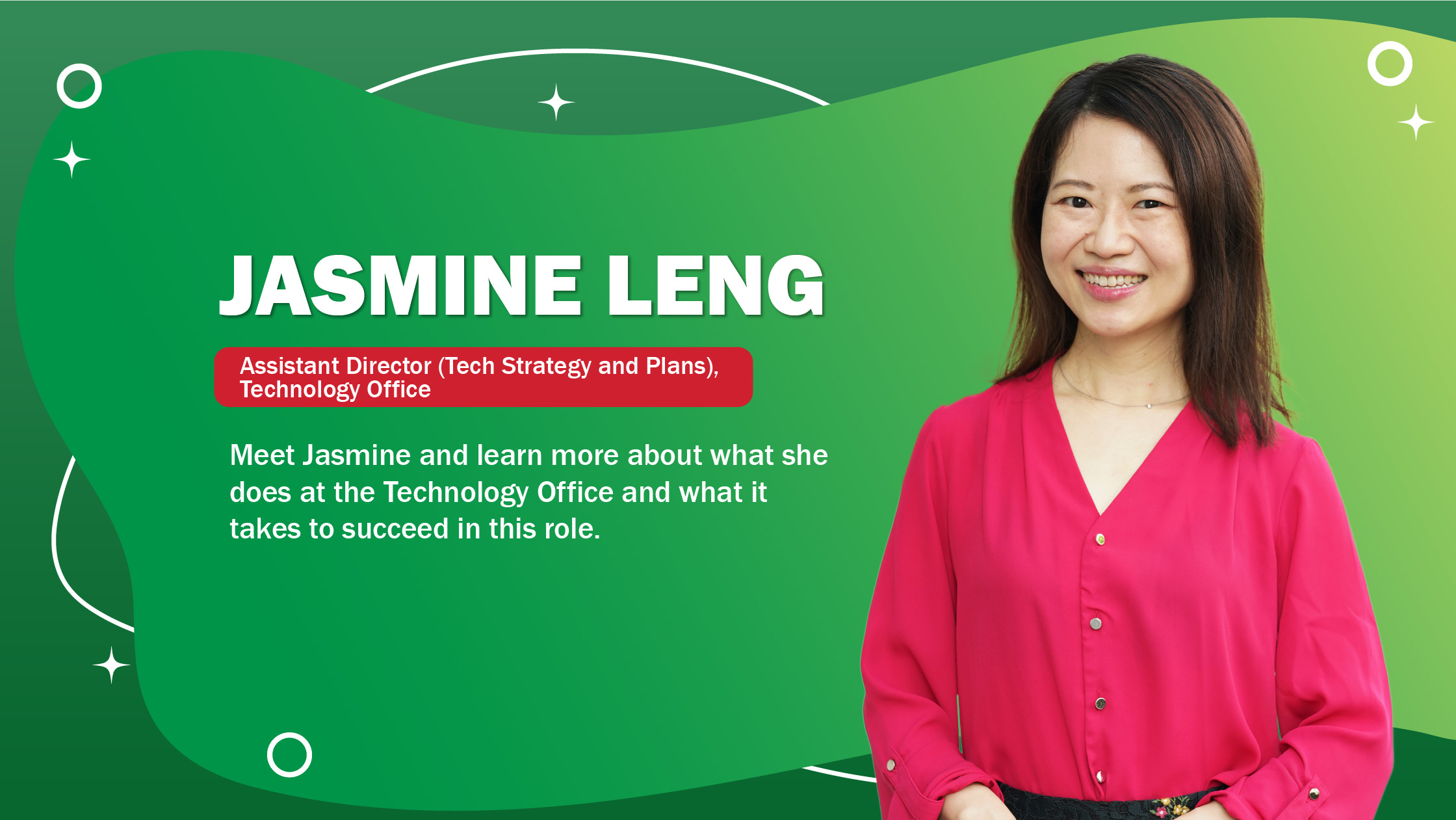 Jasmine Leng, Assistant Director (Tech Strategy & Plans) at the Technology Office